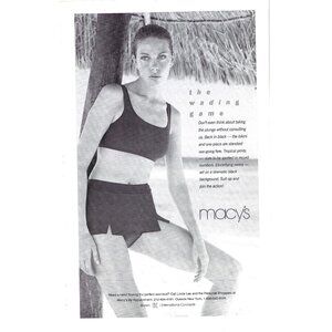 Macy's Personal Shopper Swimsuit Beach ADVERT 1990s  Vintage Print Ad